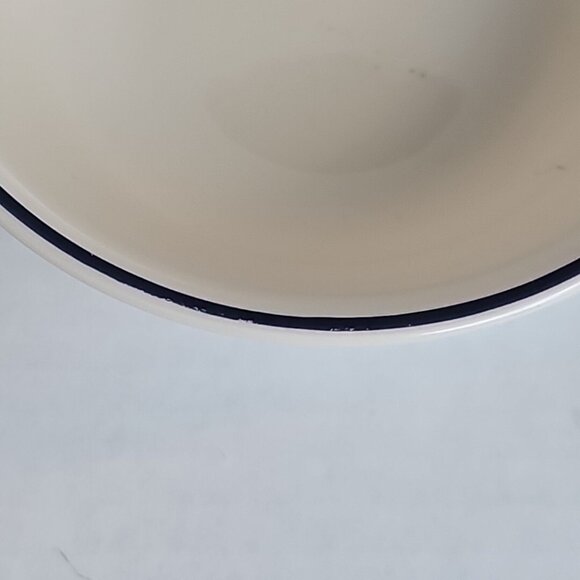 Corelle Soup Cereal Bowls navy blue stripe beige bowl  6.25” set of 2 Corning - Picture 9 of 11